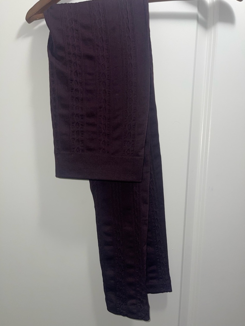 Women’s Dark Plum fleece leggings